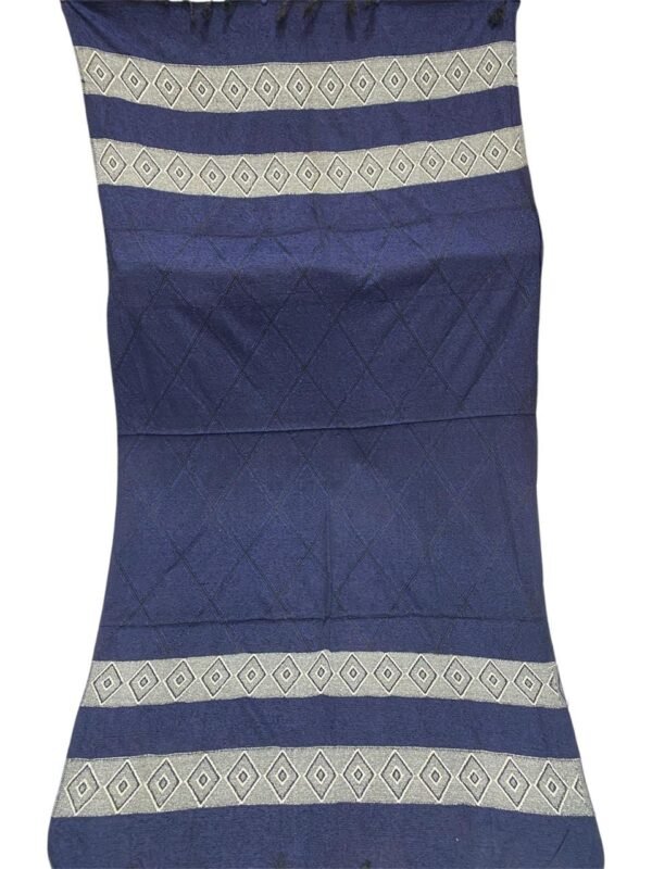 WOVEN SHAWL NAVY BLUE