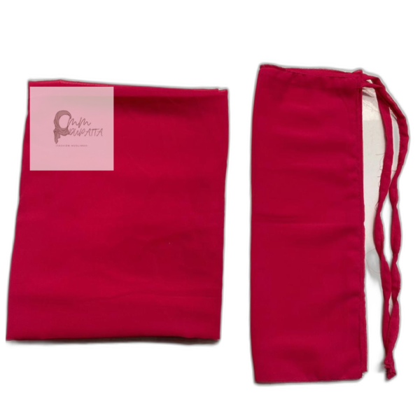Georgette Hijab and Niqab set Dark Pink